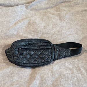 MZ Wallace Quilted Black Belt Bag